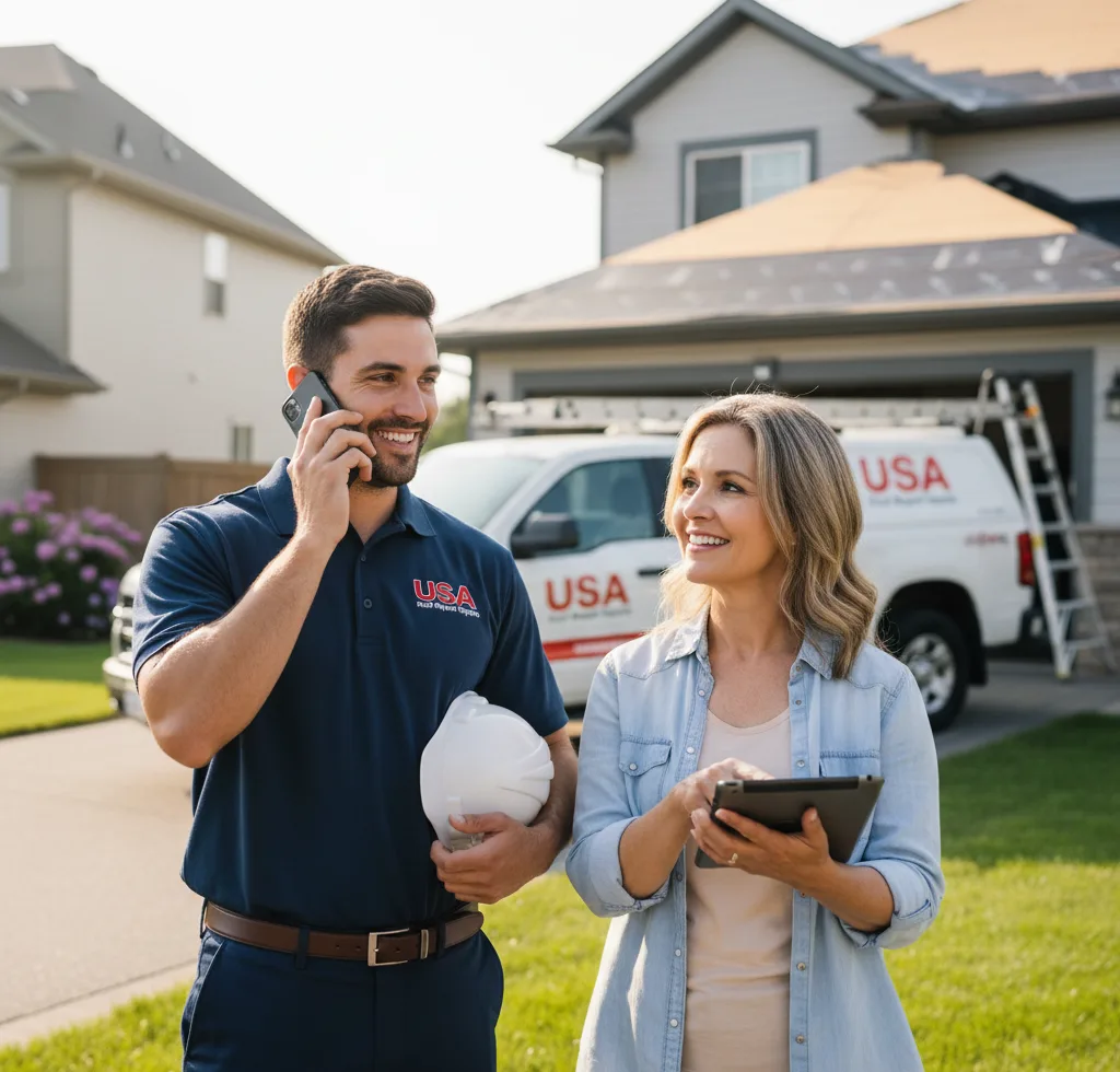 USA Roof Repair Experts customer support in Henryville